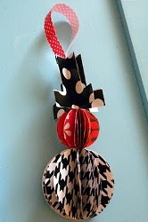 Stash Crafted Wrapping Paper Snowman Ornament