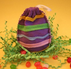 Felt Easter Egg Jelly Bean Bag