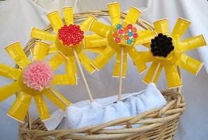 Eco Friendly Plastic Cup Flowers Eco Friendly Plastic Cup Flowers