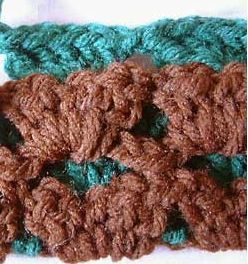 Two Color Reversible Shells Afghan