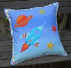 Rocket Ship Pillow