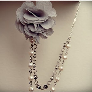 Beaded Rose Necklace