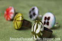 Glazed Fabric Button Ring Glazed Fabric Button Ring