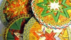 Recycled Quilted CD Ornaments Recycled Quilted CD Ornaments