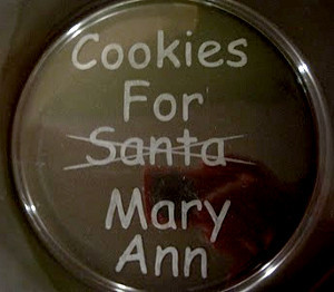 Etched Cookies For Santa Plate