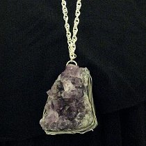 Wire Wrapped Geode Necklace