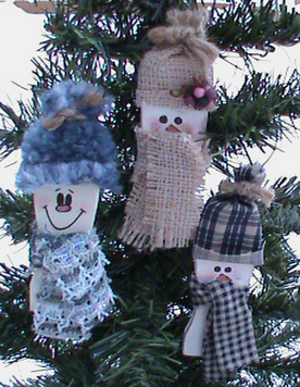 Snowman From Paint Stick Tops