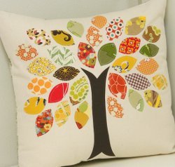 Fall Trees Applique Stashbuster Pillow