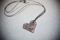 Faux Metal Heart Necklace