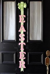 Ribbon Door Hanging for Easter