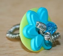 Bead and Button Ring