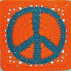 Peace Sign Granny Square