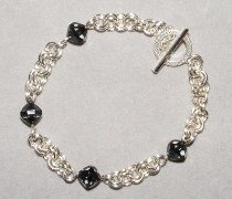 2 in 2 Chain Maille and Bead Bracelet