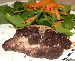 Slow Cooker Blueberry Pork Chops