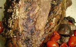 Roast Beef with Mushrooms and Tomatoes