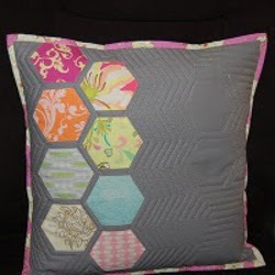 Modern Hexagon Quilted Pillow Part 3