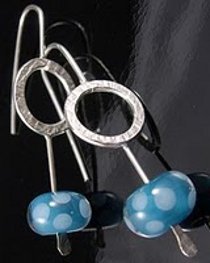Hammered Silver Bubble Earrings