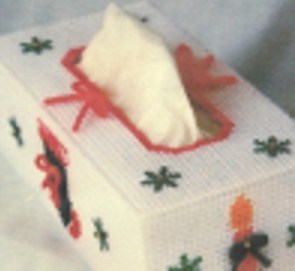 Christmas Ornaments and Snowflakes Tissue Box Cover
