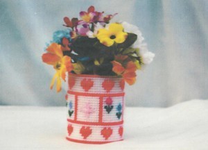 Hearts and Flowers Flower Vase