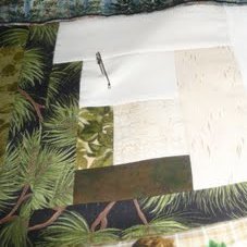 Basting a Quilt with Homemade Spray Starch