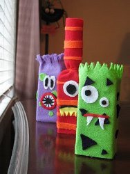 Monster Decorations from Juice Boxes