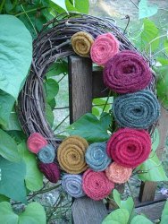 Autumn Roses Wreath