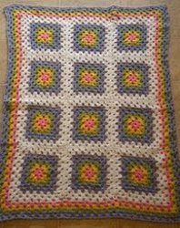 Crochet Rainbow Blocks Blanket