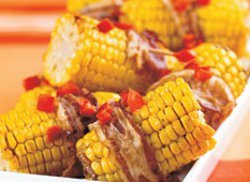 Slow Cooker Corn On The Cob With Bacon And Herbed butter