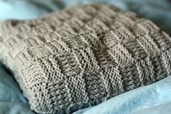 Easy Basket Weave Baby Blanket | AllFreeKnitting.com