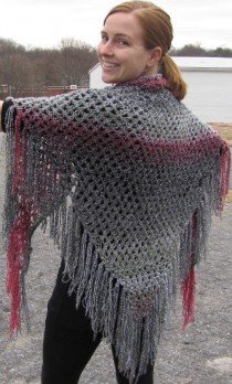 Knotted Lace Triangle Shawl