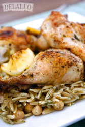 Lemon Chicken with Dill Orzo and Chickpeas