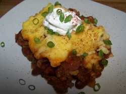 Chili Corndog Casserole