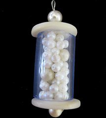 Recycled Tubing Pearl Pendant