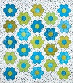 No Fuss Grandmother S Flower Garden Quilt Favequilts Com
