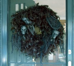 Scare Your Neighbors Skull Wreath