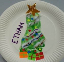 Christmas Tree Footprint Plate