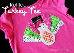 Ruffled Feathers Appliqued T-shirt