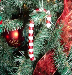 Easiest Ever Candy Cane Ornaments