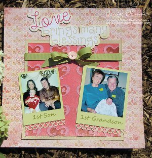 Lovely Blessings Scrapbook Page