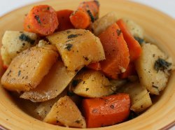 Slow Cooker Roasted Winter Root Vegetables