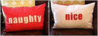 Naughty or Nice Reversible Pillow