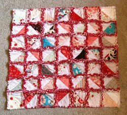 Half Square Triangle Rag Quilt