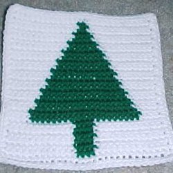 Christmas Tree Afghan Square