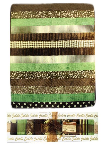 Cuddle Quilt Kit in Olive and Brown