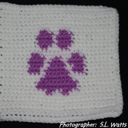 Paw Print Afghan Square