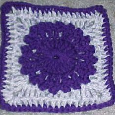 Picot Flower Afghan Square