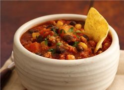 Tex Mex Chili with Black Beans, Corn and Butternut Squash