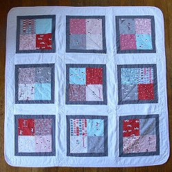 Charming Four Patch Baby Quilt Charming Four Patch Baby Quilt