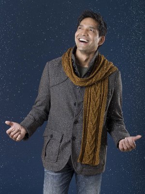 Mens Combo Cable Scarf Mens Combo Cable Scarf