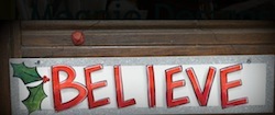 Holly Jolly BELIEVE Sign